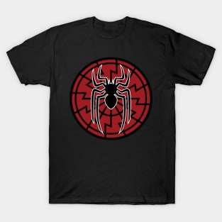 red and black spider emblem. T-Shirt